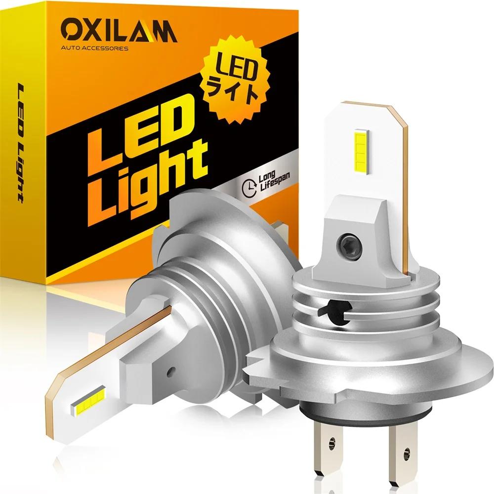 OXILAM-12000Lm H7 LED Ҹ 360 Ʈ, 6500K ȭƮ 60W  Ʈ ڵ  12V H7 ̴  ڵ , 2 